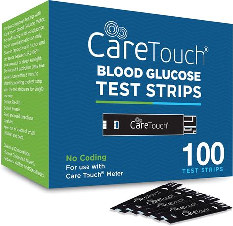 Tiras de prueba de glucosa en sangre Care Touch para | Ubuy Chile