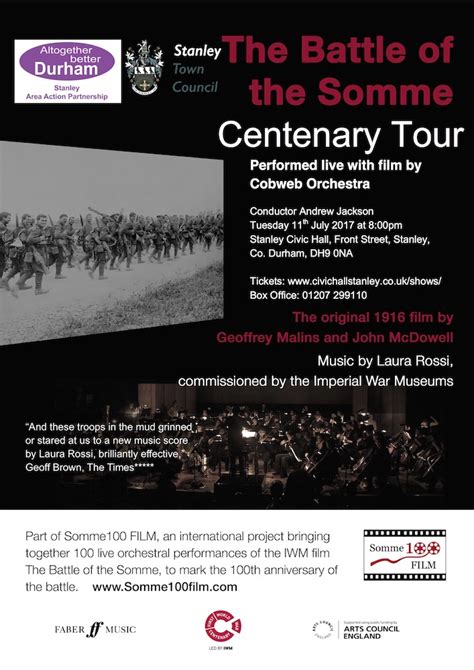 96 - Cobweb Orchestra, Alun Armstrong Theatre, Stanley - Somme100 FILM