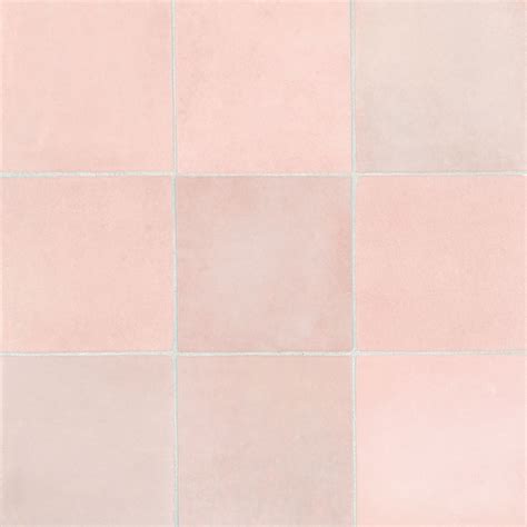 Cloe 5" x 5" Ceramic Tile in Pink | Bedrosians Tile & Stone