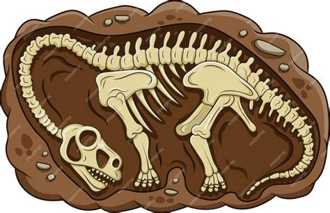 Premium Vector | Illustration of brontosaurus dinosaur fossil