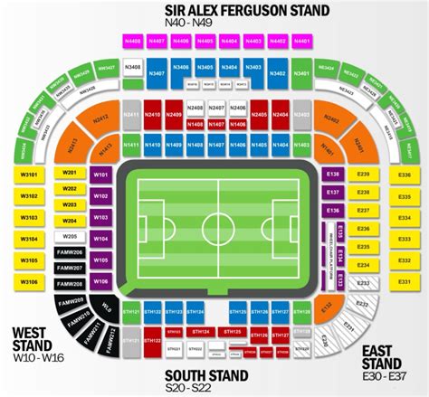 Old Trafford stadium seat map - Stadium Seats Map