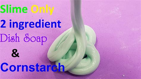 Dish Soap Slime and cornstarch No Glue ,Borax only 2 ingredient - YouTube