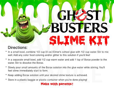 Ghostbusters Inspired Boys Birthday Party Slime Kit LABELS | Etsy in 2020 | Ghost busters ...