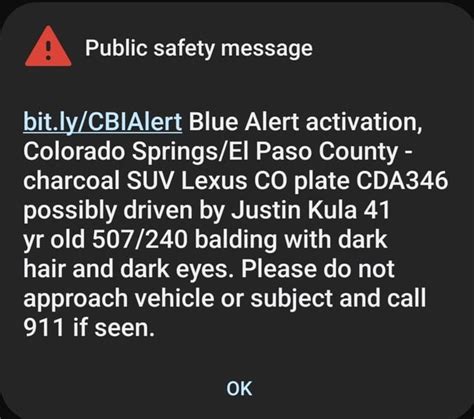 Blue Alert that I received earlier today. : r/EmergencyAlertSystem