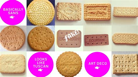 British culture and design explored through biscuit typography