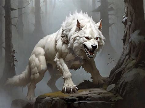 White Dire Wolf Fantasy Art 02 by IchorianMaidens on DeviantArt