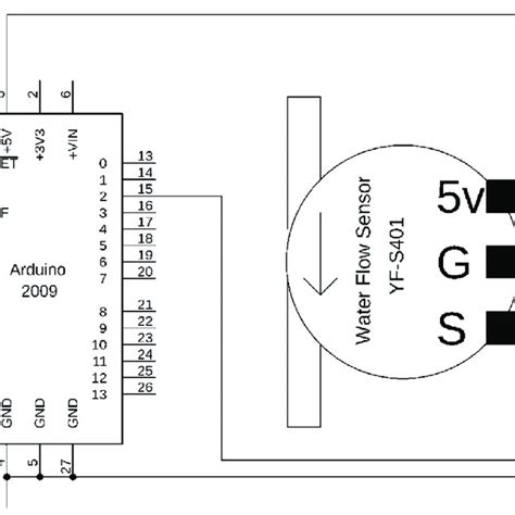 Circuit diagram of water flow sensor namely YF-S401. | Download Scientific Diagram