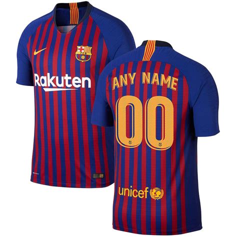 FAN+SHIRT+Barcelona+Nike+2018/19+Home+Custom+Jersey-+Free+Shipping | Soccer jersey, Custom ...