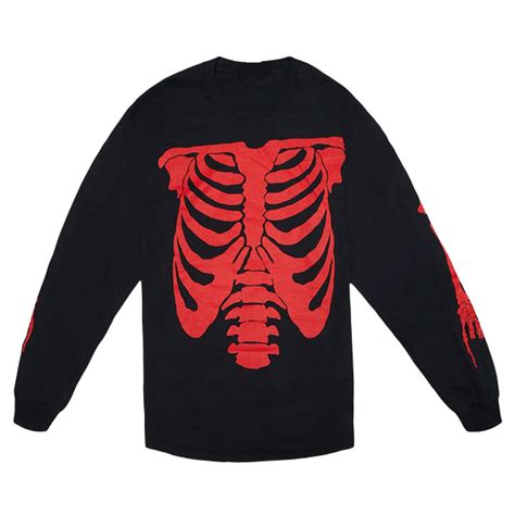 Playboi Carti Merch Playboi Carti Die Lit Tour Ribcage Longsleeve Black ...