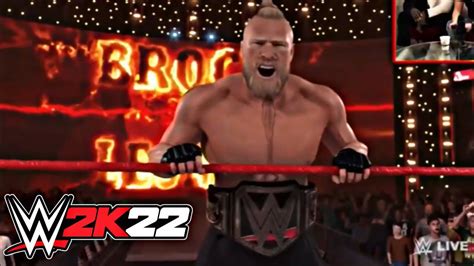 WWE 2K22 Brock Lesnar Full Entrance (With Title) Official 🔥 - YouTube