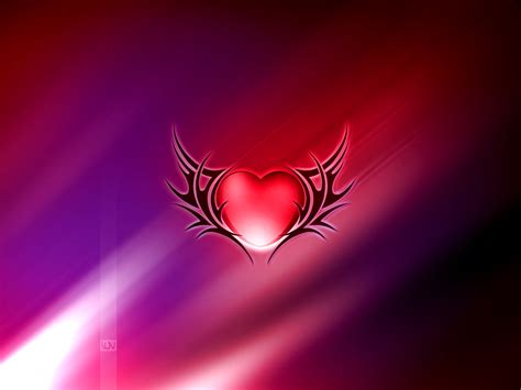 Free download Red Heart with Black Wings Full 1080p Ultra HD Wallpapers ...