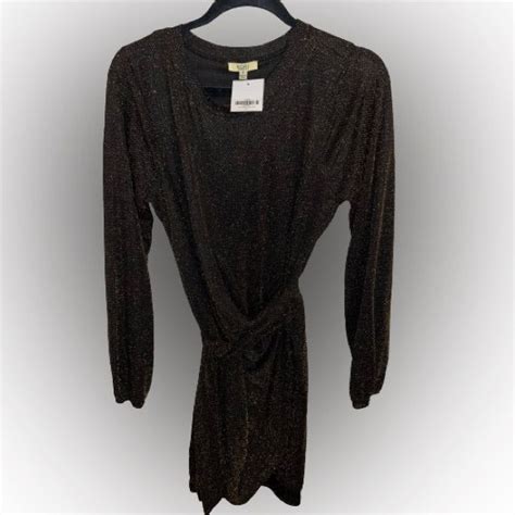 Black With Gold Sparkles. Stretchy Material. Looks Like A Wrap Dress ...