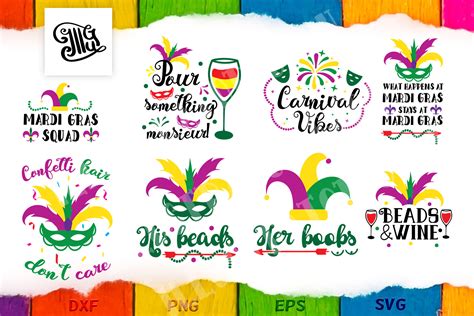 Mardi Gras Sayings Bundle Graphic by Illustrator Guru · Creative Fabrica