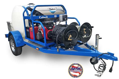 NEW Delco Cobalt Skid Gas/Diesel 5GPM@4000PSI Hot Water Pressure Washer Trailer