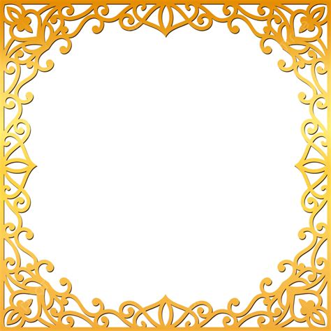 Gold Thailand Border Frame Thai Vector, Wedding Border, Gold Border, Wedding PNG and Vector with ...