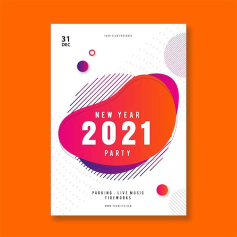 Premium Vector | New year poster template