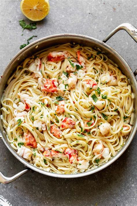 Lobster Scampi with Linguine - Cooking for Keeps