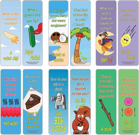 Creanoso Funny Jokes Series 6 Bookmarks Cards (30-Pack) â€“ Awesome Bo