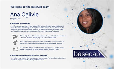 New Employee Announcement: Ana Oglivie - Basecap Analytics