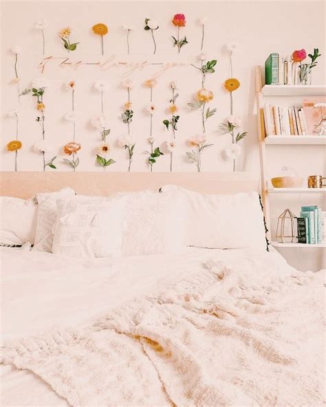 Real flower on wall bedroom decoration | Redecorate bedroom, Room ...