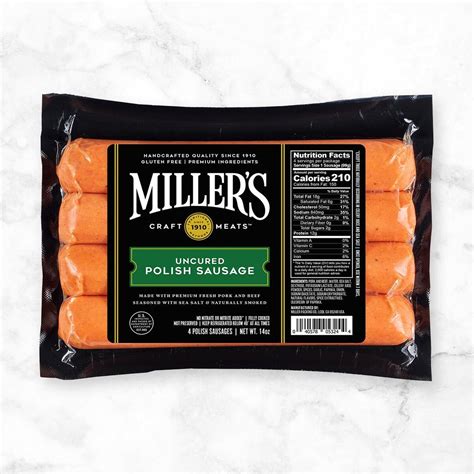 Polish Sausage (4 ct) – Miller's Craft Meats