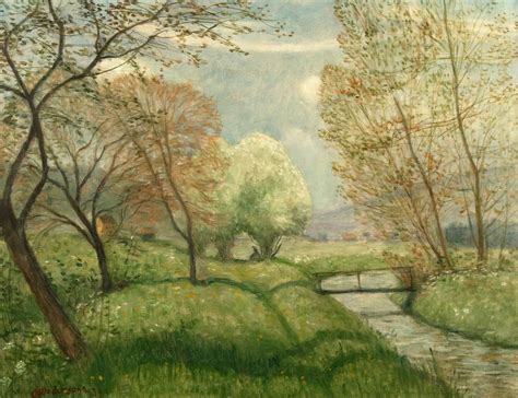 Allgaeu - Spring in the grove at the creek | Landscape paintings, Painting, Landscape artist