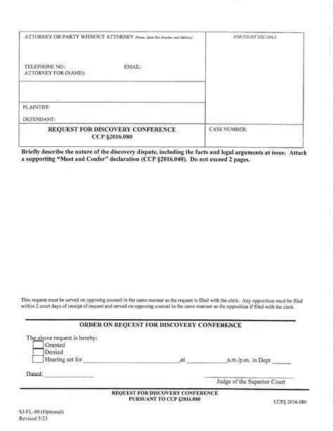 Form SJ-FL-80 - Fill Out, Sign Online and Download Fillable PDF, County of San Joaquin ...