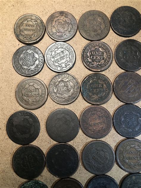 U.S. Large Cent Lot60 Pieces Low Grade Or Some Problems Fun Group Free ...