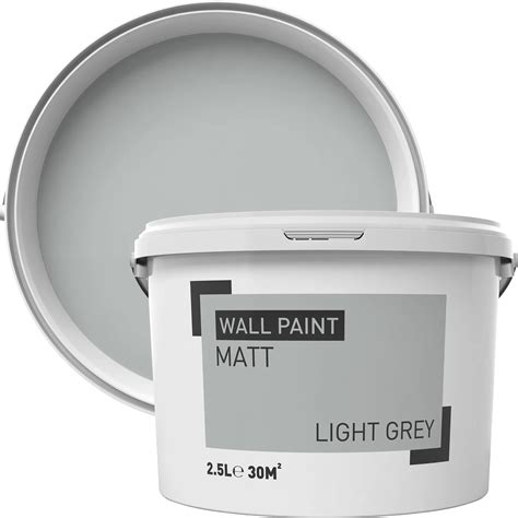 Light grey Matt Emulsion paint 2.5L | Departments | DIY at B&Q