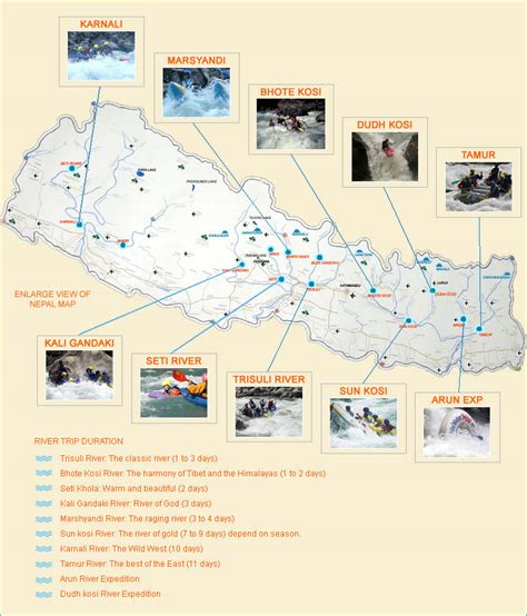 Rafting Rivers of Nepal - River map of Nepal, Nepal Rafting information ...