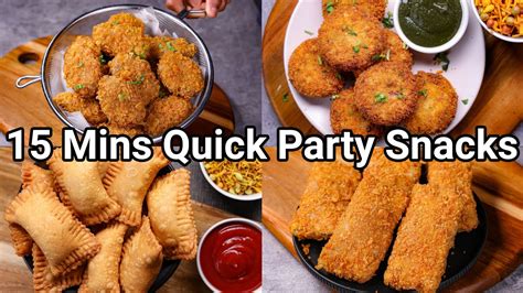 15 Mins Quick & Easy Budget Party Starter Snacks Recipes | 4 Must-Try ...