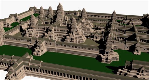 Angkor Wat 3D Model $199 - .obj .fbx .3ds .blend .c4d .vue .dae - Free3D