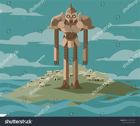 Greek Mythology Talos Giant Bronze Automate Stock Vector (Royalty Free ...