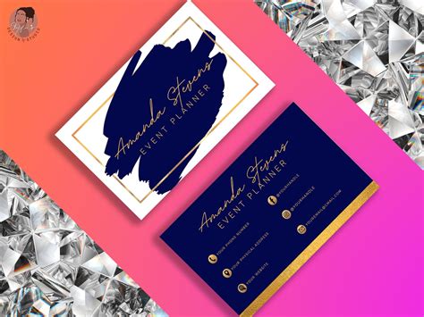 Event Planner Business Card DIY Editable Template Canva | Etsy