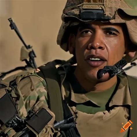 Image of obama as a usmc soldier