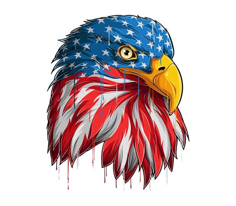 American Flag Bald Eagle PNG Patriotic Sublimation Digital - Etsy