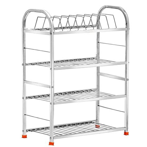 Rectangular Wall Mounted Stainless Steel Kitchen Racks, Shelves: 4 at Rs 700/piece in New Delhi