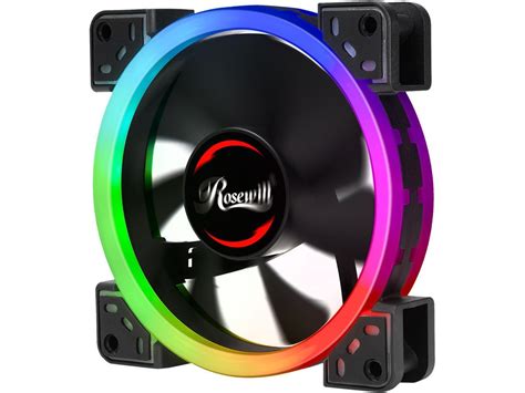Rosewill 120mm True RGB LED Case Fan (1-Pack), Dual Ring Addressable RGB, Ultra Quiet Cooling ...