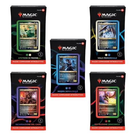 Magic the Gathering Starter Commander Decks 2022 Display (5) italian Wizards of the Coast