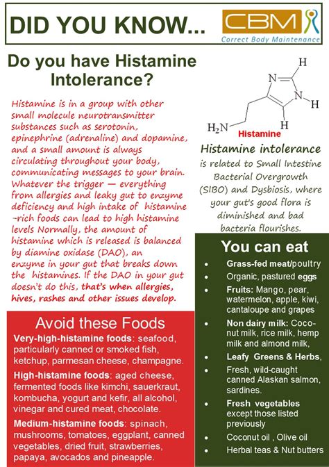 Histamine Intolerance | Correct Body Maintenance