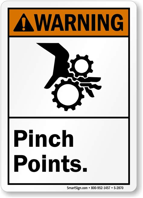 Pinch Point Signs | Nip Point Signs - MySafetySign.com