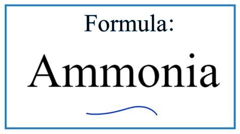 How to Write the Formula for Ammonia (Nitrogen trihydride) - YouTube