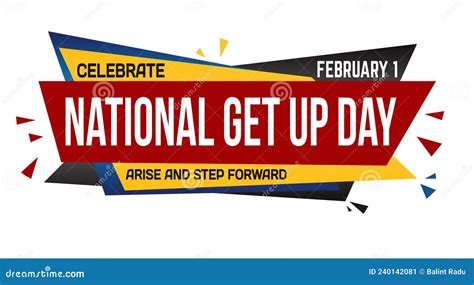 National Get Up Day Banner Design Stock Vector - Illustration of rise, graphic: 240142081