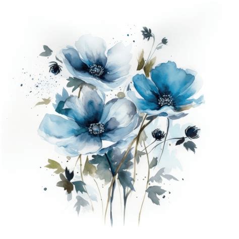 647,640 Blue Watercolor Flowers Royalty-Free Images, Stock Photos ...