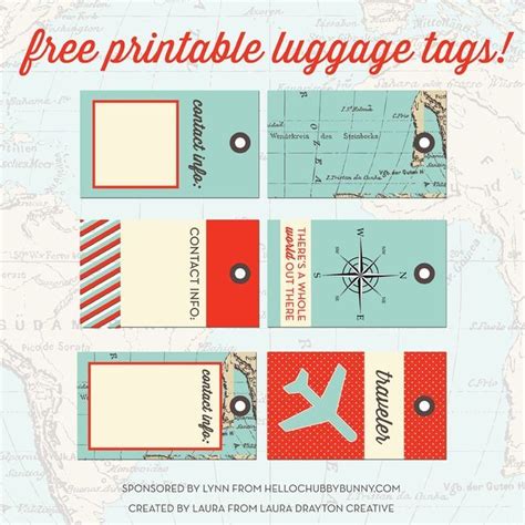 Free Printable Luggage Tags 33 Best Images About Printable | Travel journal printables, Luggage ...