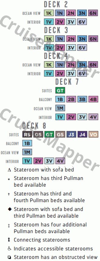 Rhapsody Of The Seas deck 7 plan | CruiseMapper