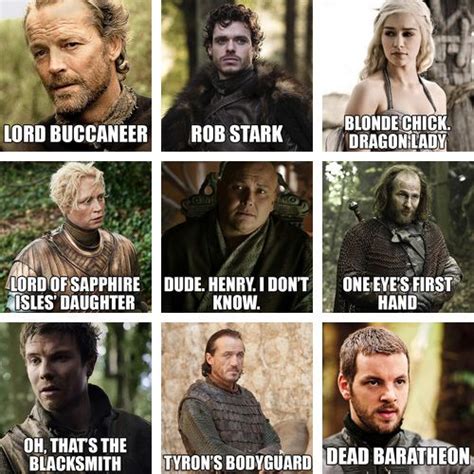 The names of game of thrones characters according to someone s dad – Artofit