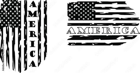 Distressed american flag , cricut, Clip Art, Only commercial use Stock Vector | Adobe Stock