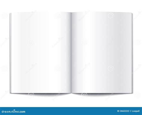 Blank book pages template stock vector. Illustration of notebook - 3662222