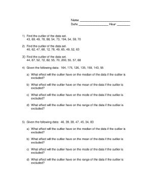 Fillable Online outlier worksheet 1 answer key - render-atelier.de Fax Email Print - pdfFiller